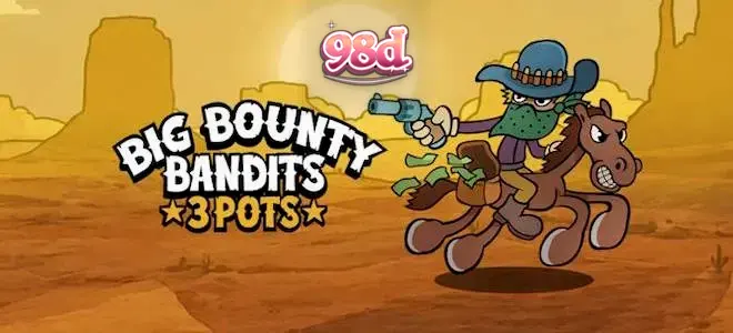 Interface de jogo do slot Big Bounty Bandits: 3 Pots com temática de Velho Oeste