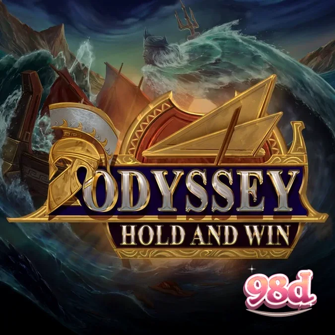 Interface do jogo Odyssey Hold and Win com temática de mitologia grega